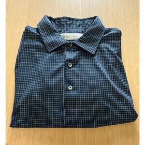 Donald Ross | Men's XXL Dark Blue Striped Polo